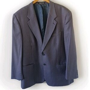 Brandini Le Collezioni Men's Wool Silk Blend Plaid‎ Blazer 46R